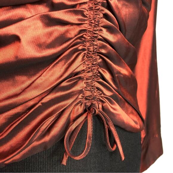 David Meister red bronze metallic formal top / jacket size 10 - Picture 5 of 16